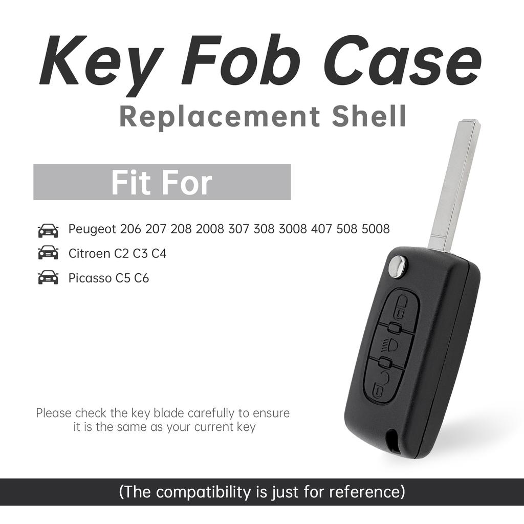 Прочный сменный корпус брелока с 3 кнопками для 207-407 Citroen C1-C4 с инструментами, брелок, отвертка