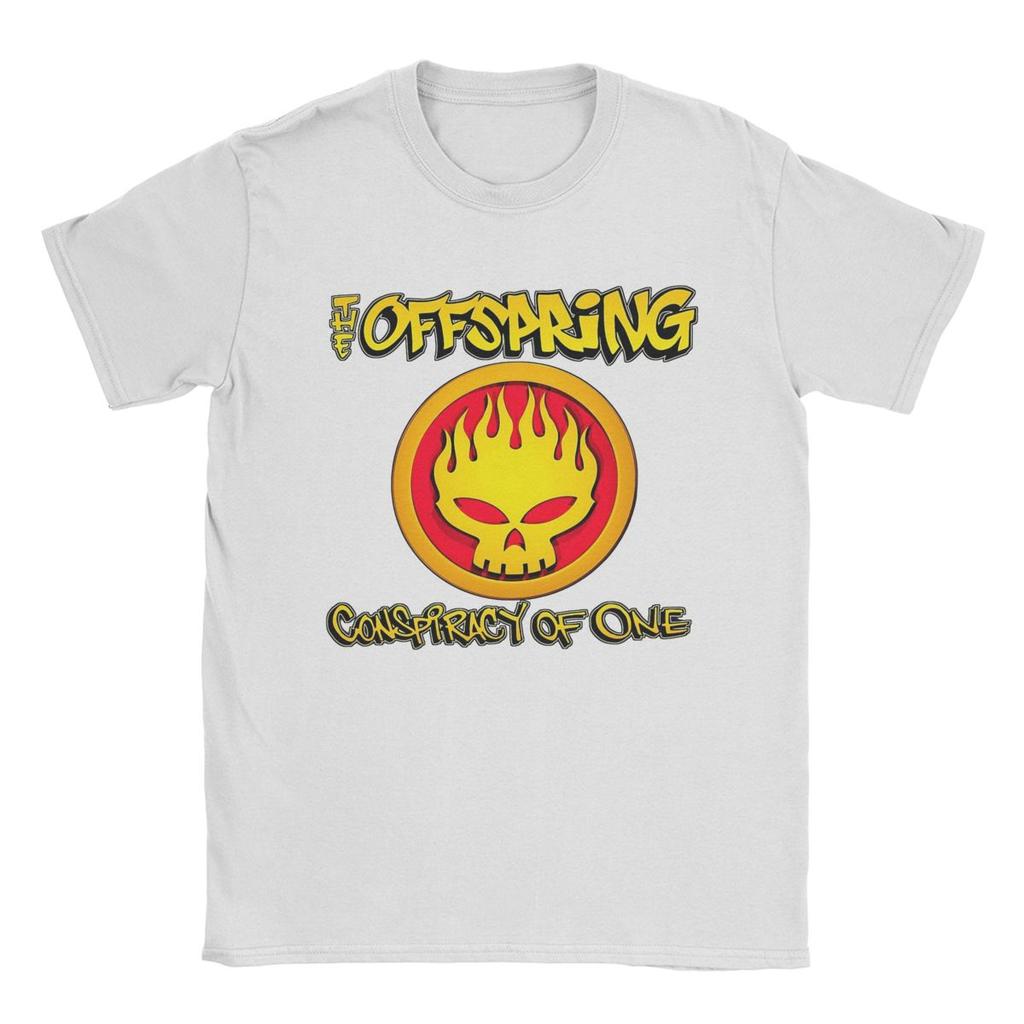 Мужские футболки The Offspring Novelty Pure Cotton Tee Shirt Short Sleeve T Shirts Crewneck Clothing Printing