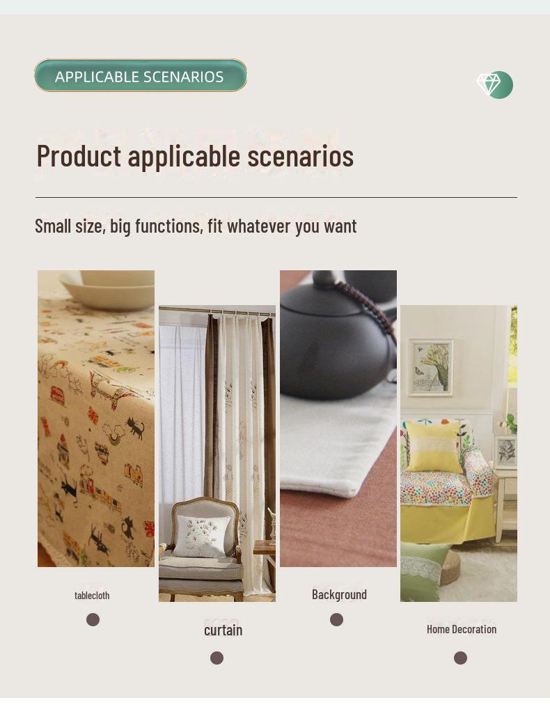 Хлопковая парусиновая ткань для подушек, сумок, обуви и шляп (72x40, сплошной цвет)