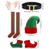 Parent-Child Child Christmas Elf Costume Green Cosplay Clothing 2024 Girl Fancy Dress  New Year