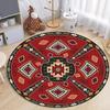 Vintage Bohemian Style Printed Circular Carpet Abstract Geometry Living Room Bedroom Decoration Rug Entrance Doormat