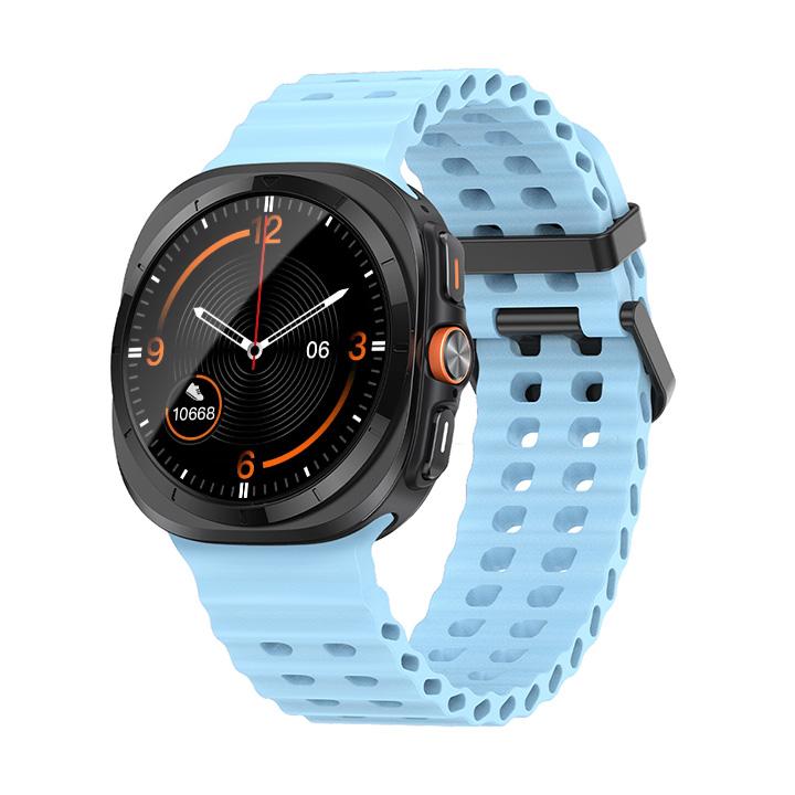 Морской ремешок для Samsung Galaxy Watch ultra Ремешок 47 мм Аксессуары Двухцветный Спортивный силиконовый Браслет Galaxy Watch 7 ultra Ремешки
