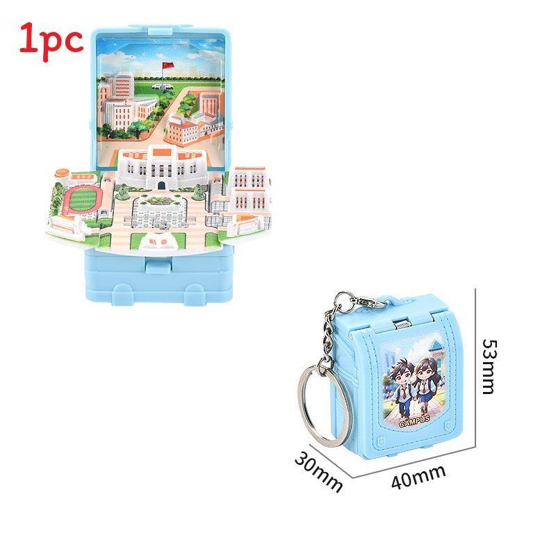 Брелок-брелок 3D Pop-Up Puzzle Book с сценой крепости для снятия стресса и в качестве креативного подарка
