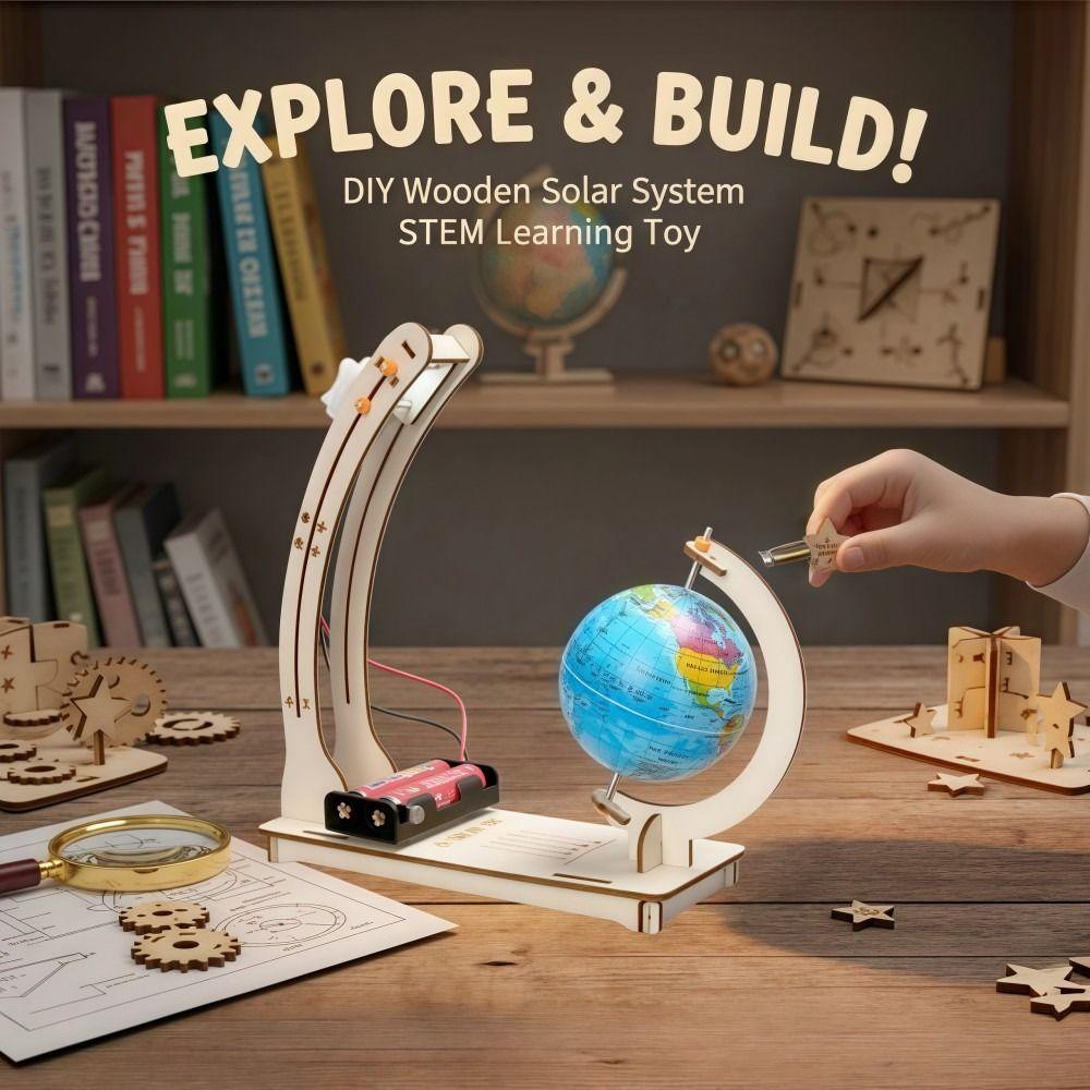 Simulation Day Night Alternation Globe STEM Technological Physics Learning Kit  Kid