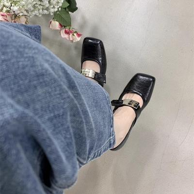 Неглубокие одинарные туфли женские ранняя весна 2025 новые французские вечерние бризы с внутренней прибавкой высоты туфли Мэри Джейн женские туфли для бабушек