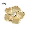 Decorative Hardware for Wardrobes Petal Cabinet Knob, Flower Drawer Pulls with Rhinestone Center, Zinc Kitchen Replacement Alloy Floral Dresser Knobs
