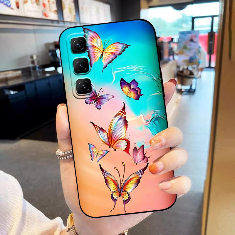 Для Infinix Hot 50 Pro Plus 4G Чехол Модный ТПУ Ударопрочный Корпус Для Infinix Hot 50 Pro+ Чехлы для Телефона Мягкий Силикон Funda Coque