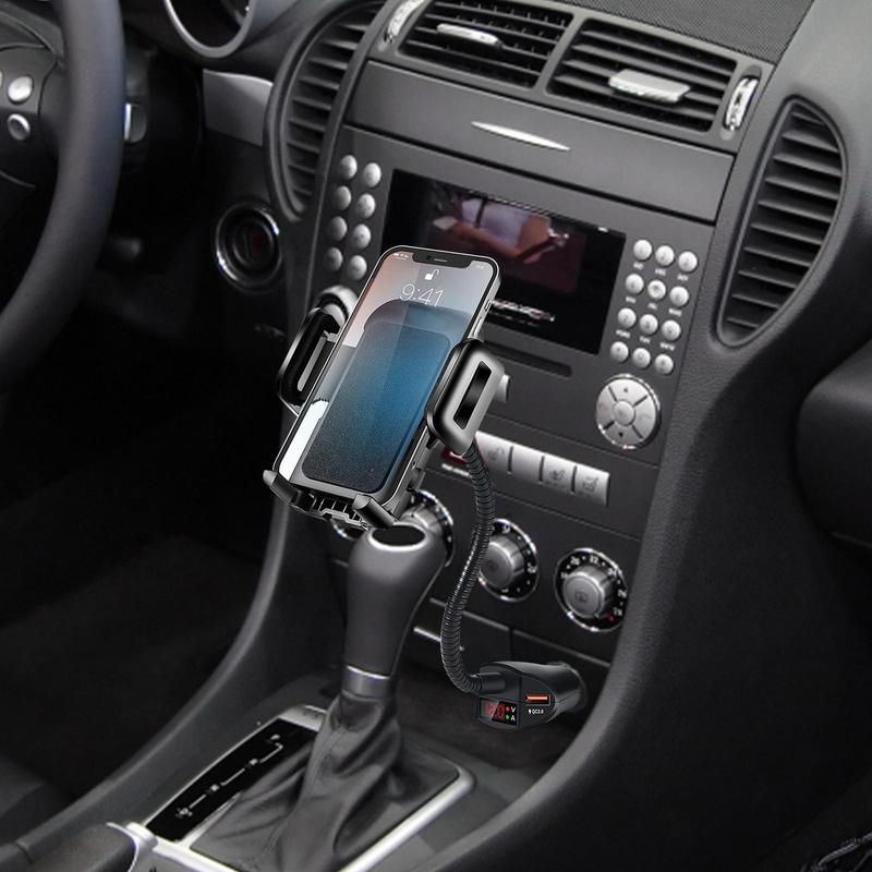 3 в 1 автомобильный прикуриватель держатель телефона двойной USB автомобильное зарядное устройство с детектором напряжения регулируемый держатель сотового телефона подставка