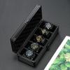 Aluminum Alloy Watch Storage Box with Movable Dividers - Black Display Case