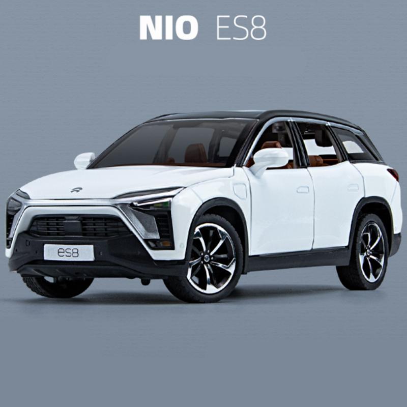 1/24 NIO ES8 внедорожник сплав новая энергия модель автомобиля литой металл игрушечный транспорт модель автомобиля высокая имитация звука и света детские подарки