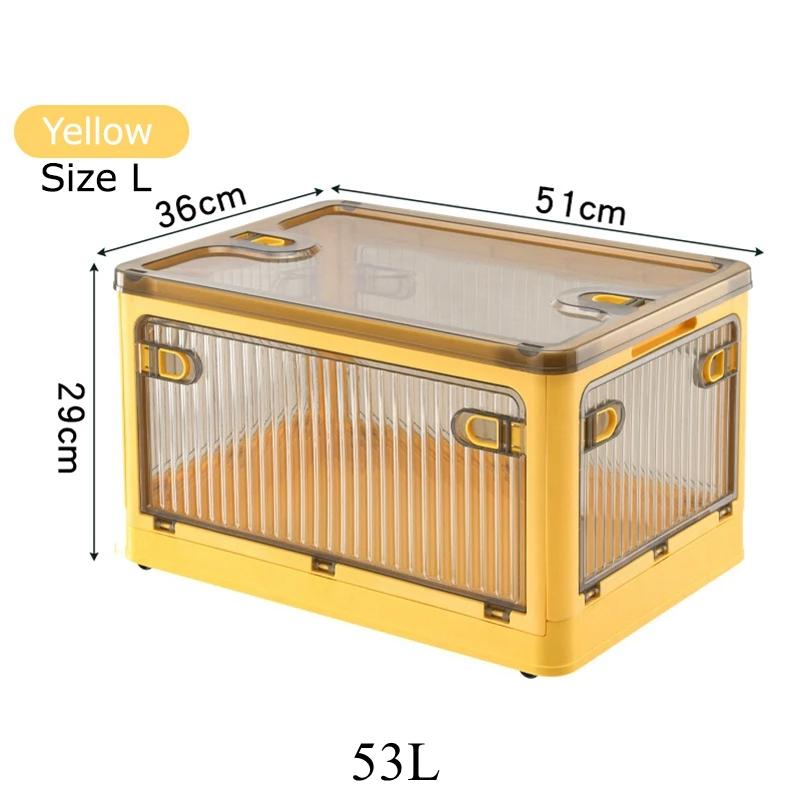 Складной ящик для хранения, органайзер для шкафа, штабелируемый органайзер для мелочей с колесиками, домашнее хранение книг большой емкости, ящик для игрушек