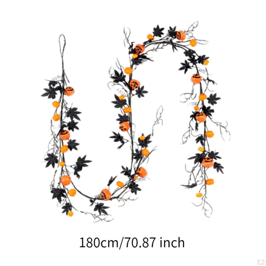 Хэллоуин Осенняя тыквенная гирлянда Кленовый лист Входная дверь Подвесная лоза для дверного проема Стол