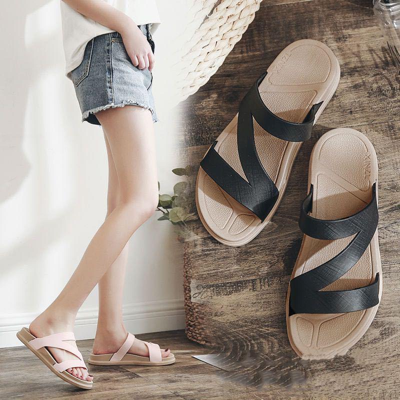 Slippers Women's Summer Wear Fashion All-match Sandals and Slippers Student Ladies Home Indoor Household Non-slip