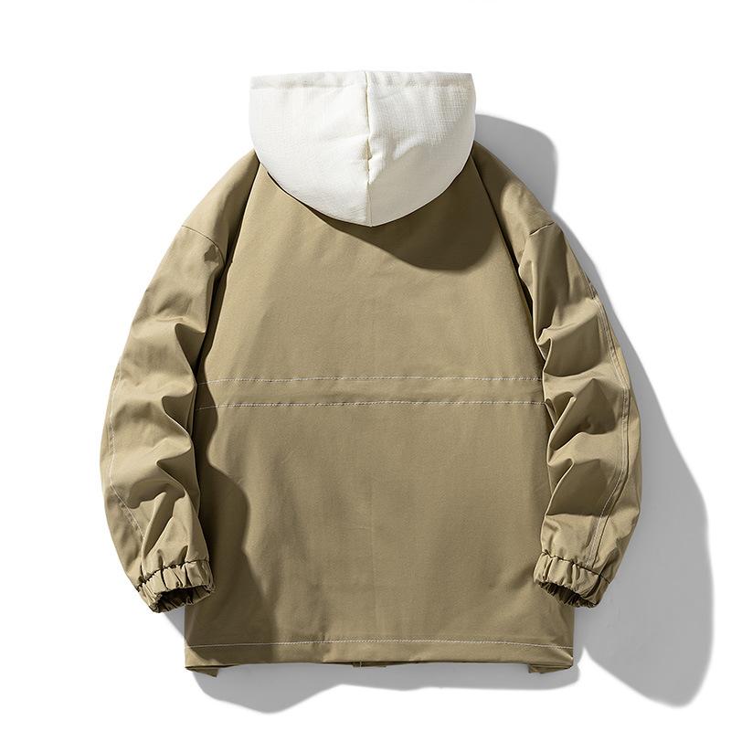 Мужская и женская модная брендовая тонкая водонепроницаемая куртка из жесткого материала с солнцезащитным кремом Fashion Day Повседневная сплошная цветная свободная куртка с капюшоном Искусственные два пальто