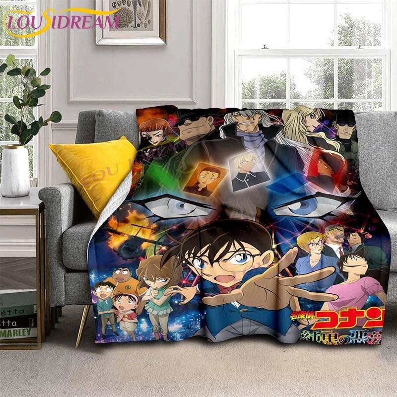 Detective and Thief Conan Blankets Classic Anime Flannel Blankets Sofa Throw Blanket Children Adult Gift Travel Camping Blankets