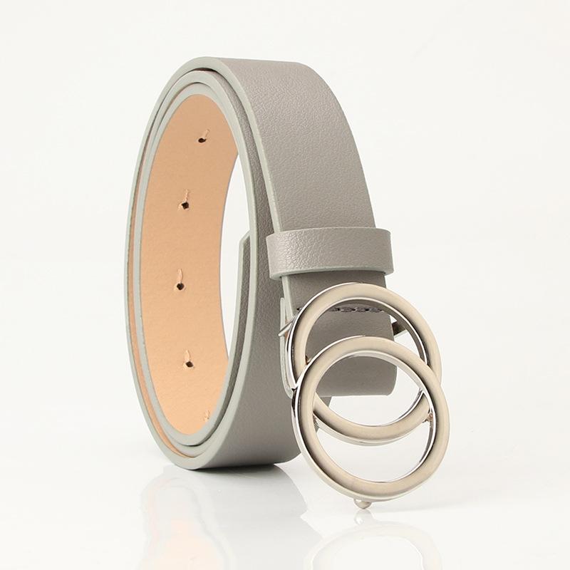 Модный декоративный женский ремень в корейском стиле, простой студенческий джинсовый ремень, ремень для костюма для работы с пряжкой с двойной петлей