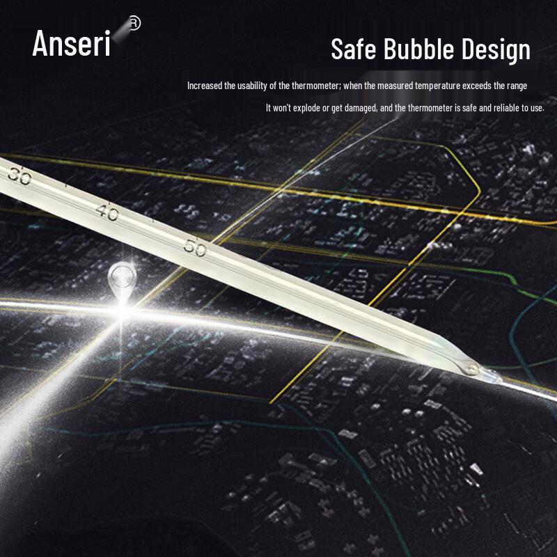 Промышленный стеклянный термометр AISAIR с красной жидкостью