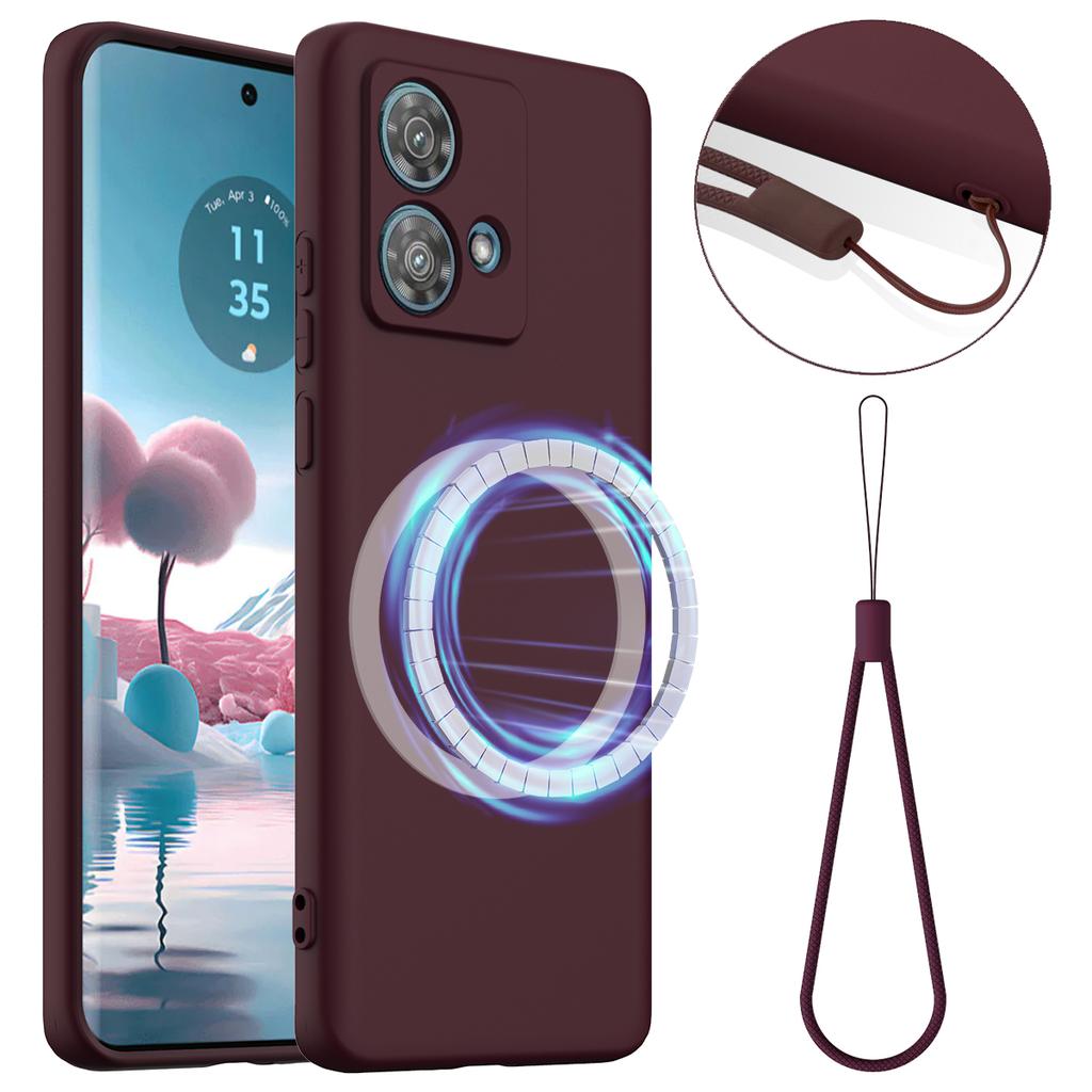 For Motorola Edge 40 Neo 5G Case Compatible with MagSafe Anti-Drop Liquid Silicone Phone Cover