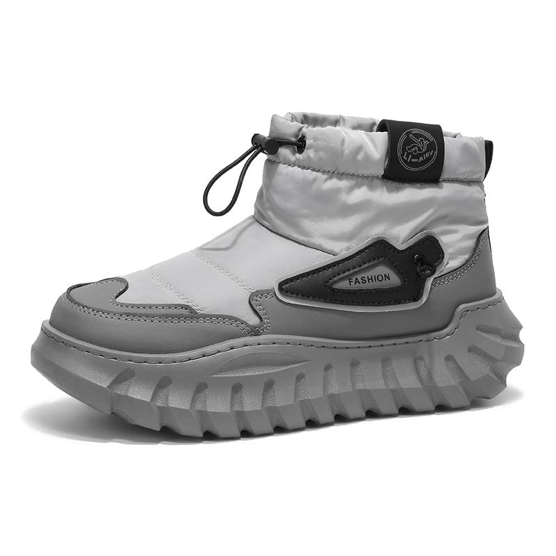 Мужские теплые зимние ботинки водонепроницаемые нескользящие на плюшевой подкладке кроссовки зимние тапочки удобные мужские ботинки