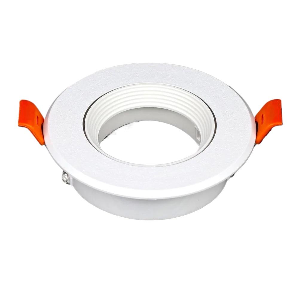 MR16 GU10 Base Socket Fixture Replaceable Light Source Square Round Recessed Ceiling Lighting Downlight Spotlight Mounting Frame