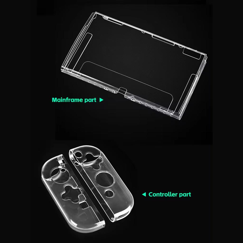 Для игровой консоли Nintendo Switch OLED прозрачный кристаллический чехол мягкий TPU Split защитный чехол