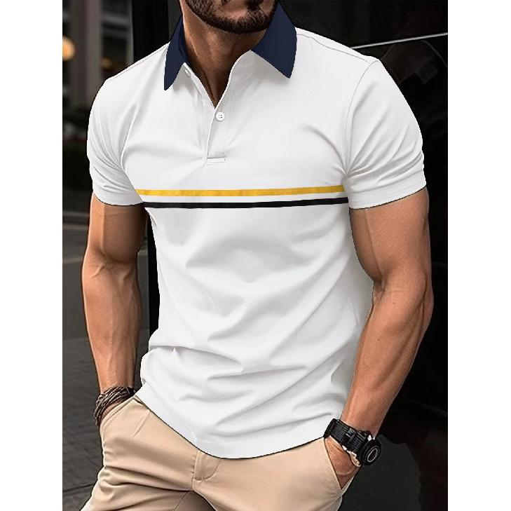 Летняя новая быстросохнущая рубашка поло с лацканами и карманом на пуговицах для мужчин, спортивная рубашка поло для фитнеса и повседневной работы, облегающая рубашка