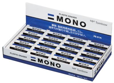 Ластик для карандашей Tombow MONO PE01 40 шт. PE-01A-40P