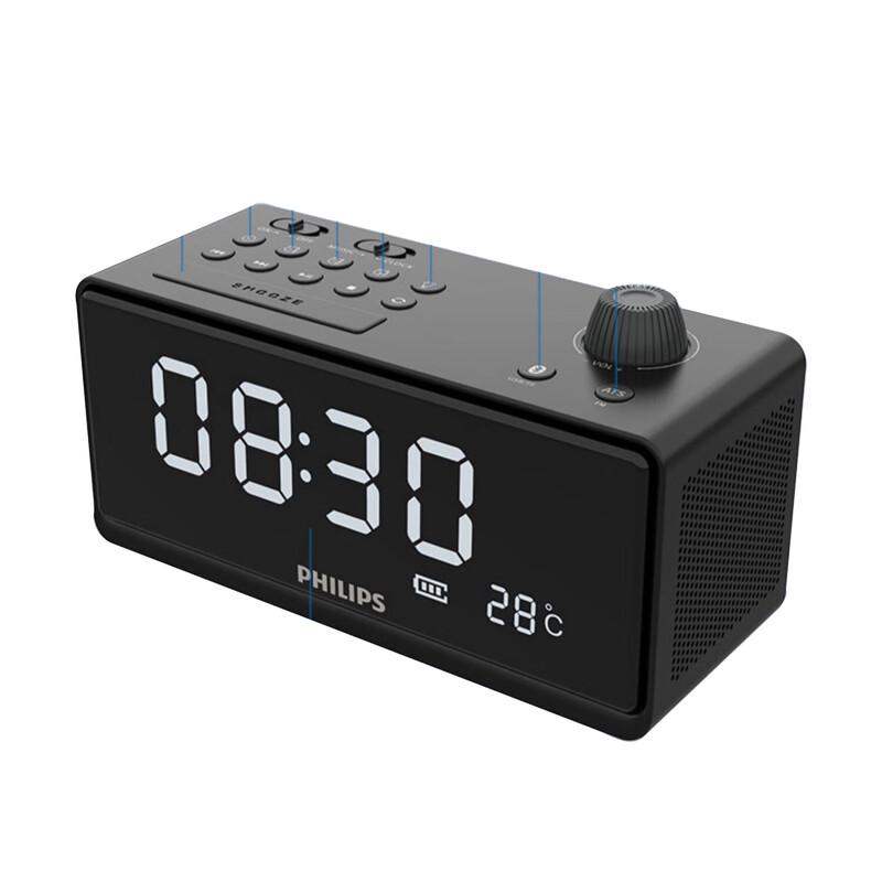 Светодиодные часы-радиоприемник с большим экраном и Bluetooth-динамиком Philips