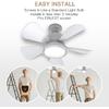Потолочный вентилятор с подсветкой и пультом, устанавливаемый в патрон, Легко устанавливаемый потолочный вентилятор с подсветкой и пультом для ванной комнаты, кухни, спальни, гостиной