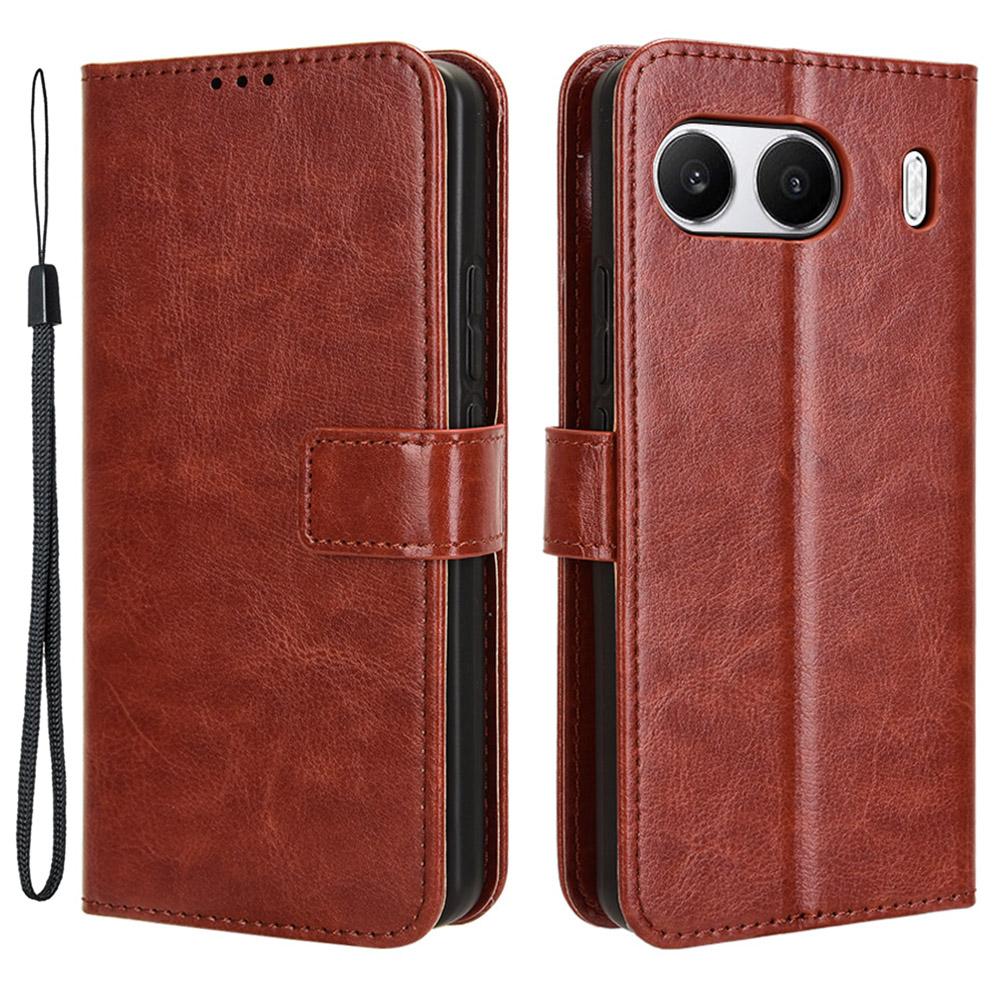 Чехол для OnePlus Nord 4 из ПУ-кожи с текстурой «Crazy Horse», чехол-кошелек для телефона