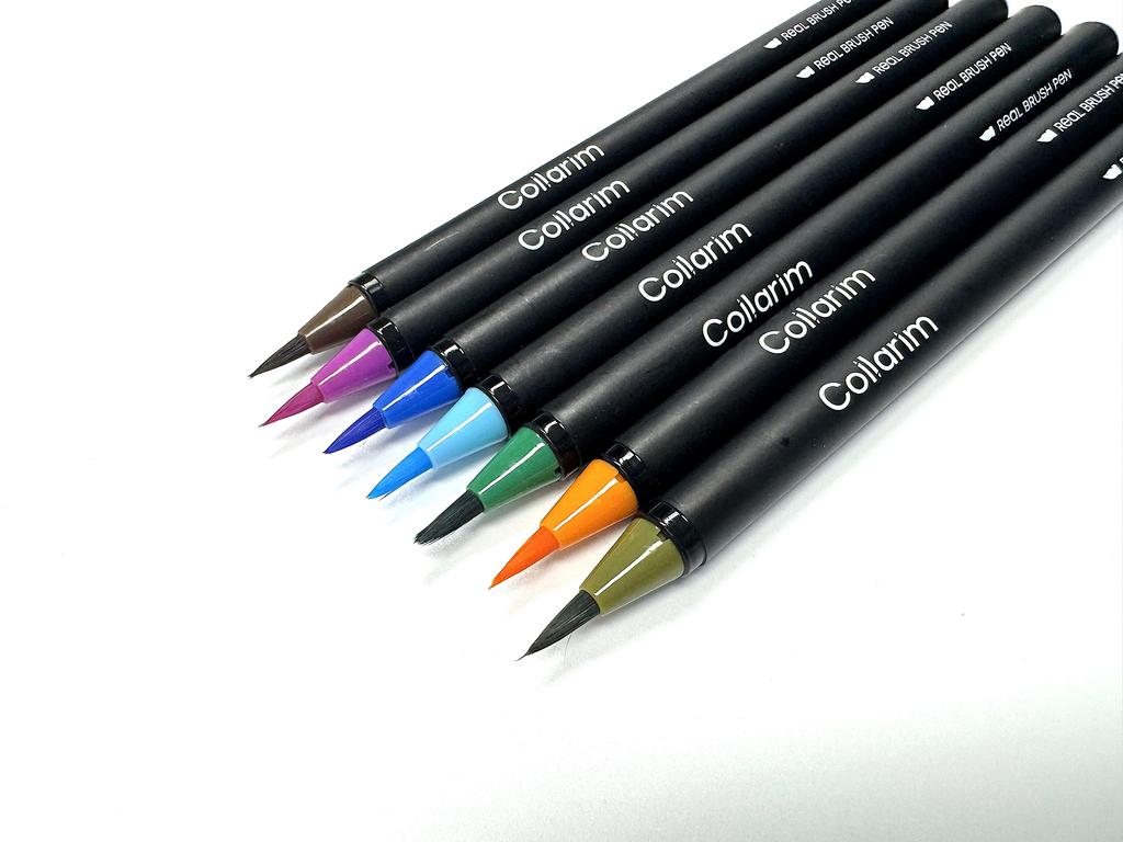 24 Colors Watercolor Brush Pens Set - Includes Water Brush & Fineliner Pen for Calligraphy
