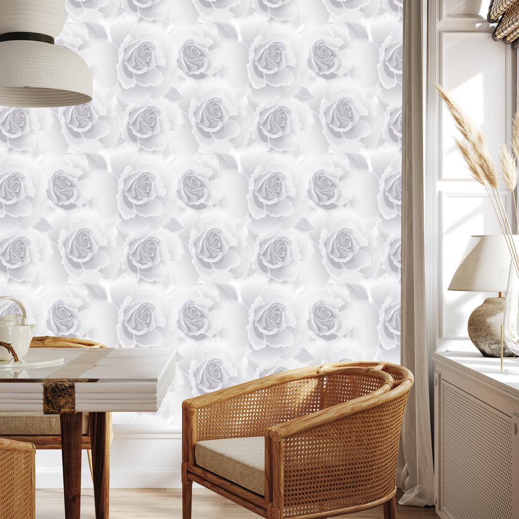 Gray Roses Wallpaper for Living Room and Bedroom 50x1000