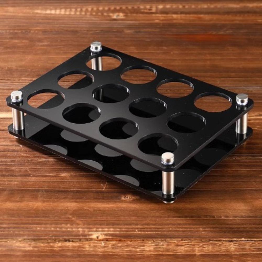 38mm Shot Glasses Holder 6/12Hole Cup Serving Tray Acrylic Cup Holder Restaurant Service