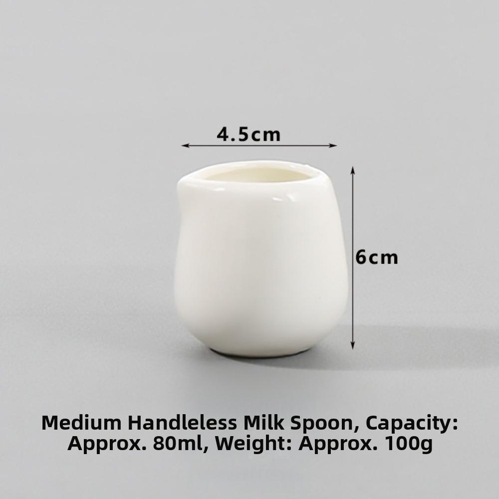 1pc Single Unit Ceramics Creamer Container White Color Ceramics Cup Pitcher Tableware Use