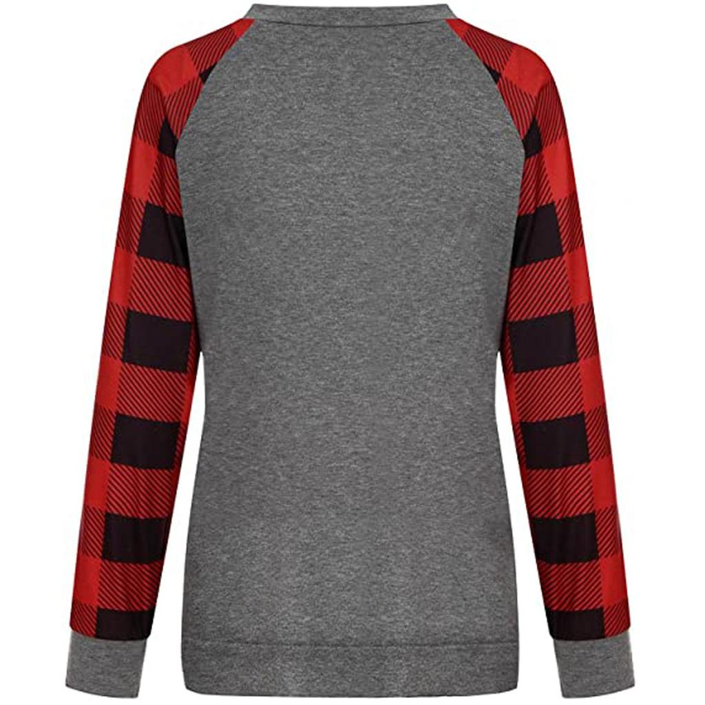 Зимние женские повседневные топы с длинными рукавами, женская толстовка с рождественским принтом, топ