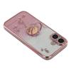 KADEM For iPhone 17 Case Ring Kickstand TPU Flowers Phone Cover Gradient Glitter
