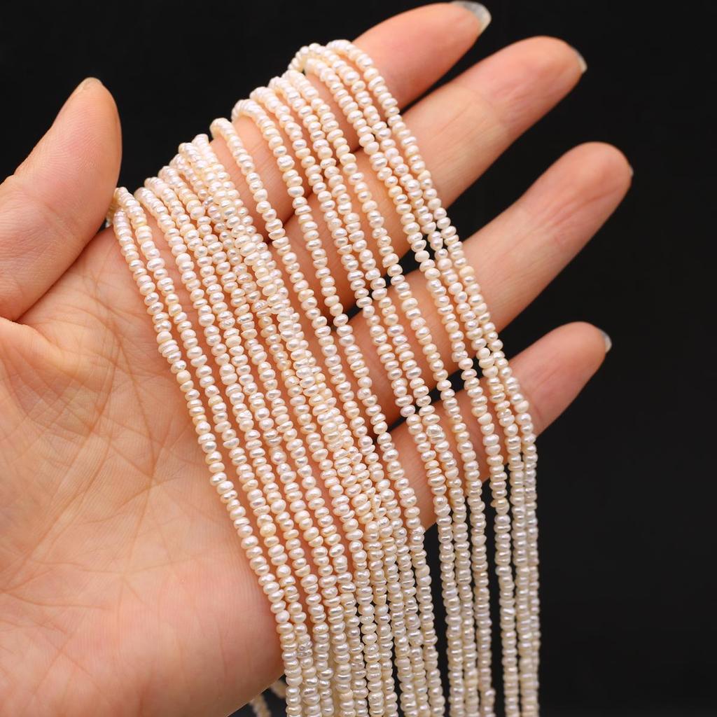 AA Freshwater Pearl Bread-Shaped Beads 2-3mm For Jewelry Making DIY Necklace Braclet Earrings Accessory