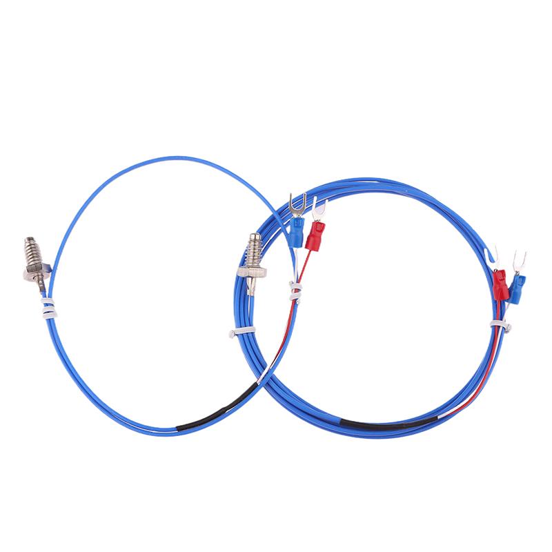 Термопара K/Pt100 типа M3 M4 с медным винтом, с высокоточным водонепроницаемым кабелем из ПТФЭ длиной 0,5/1/2 м, датчик температуры для 3D-принтера