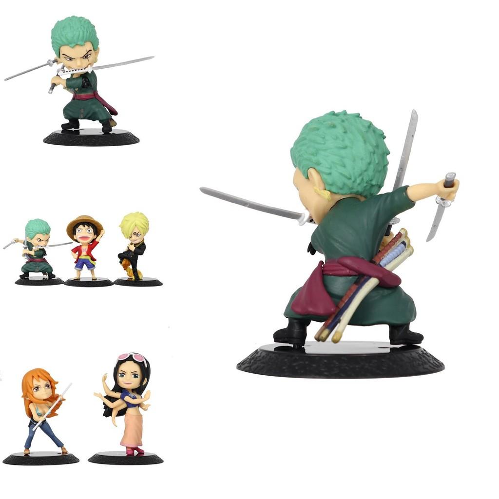 Adorable One Piece Anime Model Toys Featuring Luffy Zoro Nami Great For Party Decorations And Gifts