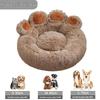 Warm Cartoon Bear Paw Plush Pet Bed for Cats and Dogs