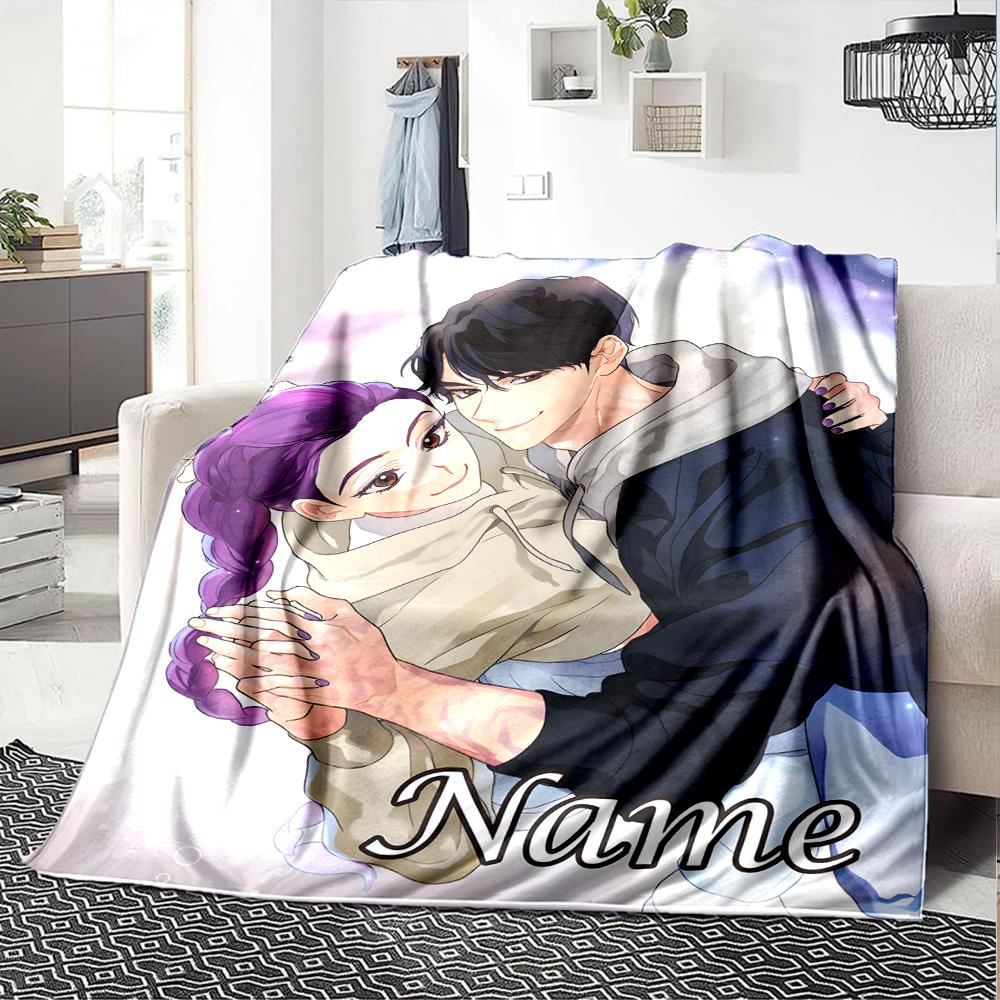Customizable KPop Demon Hunters42 Throw Blanket – Personalized Name, All-Season Cozy Snug Blanket, Machine Washable, Personalized Blanket