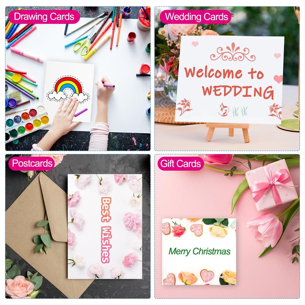 PATIKIL 300 sheets paper GS M paper for art painting 110lb/230 9x12"