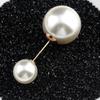 New Large Double Headed Pearl Insert Pin Collar Brooch One Line Breast Pin Cardigan Scarf Shawl Neck Brooch