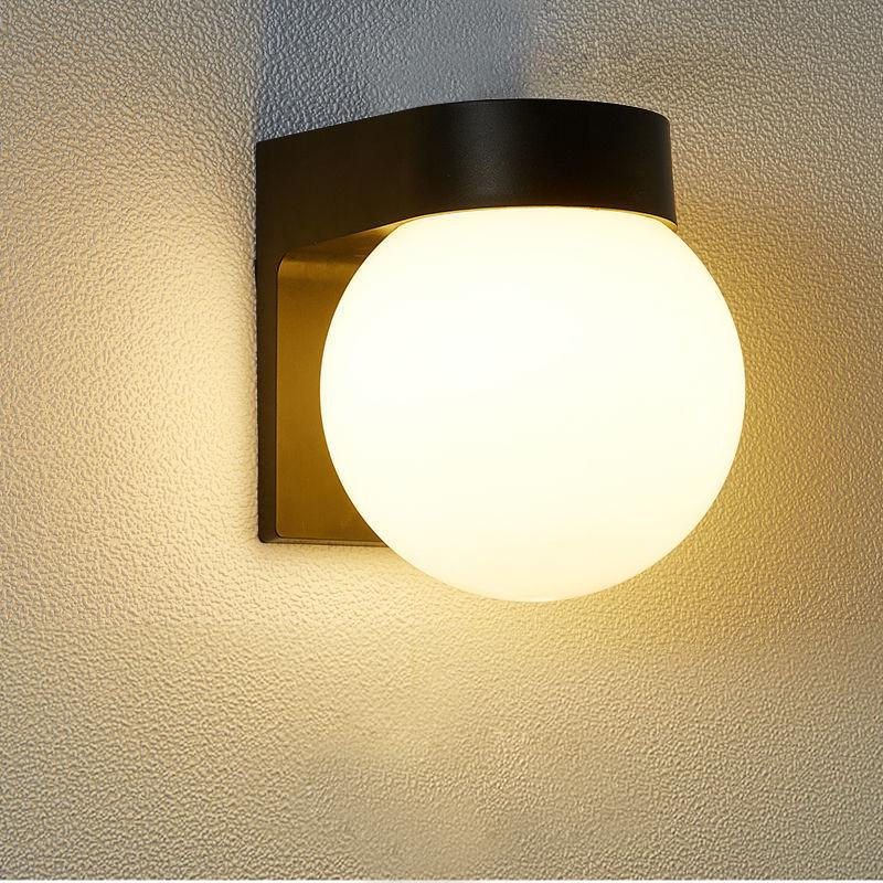 Светильник для крыльца, светодиодный настенный светильник, круглый, квадратный, для лестницы, входной двери, ПК, IP54, дом, сад, терраса, крыльцо, водонепроницаемый, наружный настенный светильник