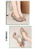 2024 Summer Women's Flat Sandals with Soft Sole - Comfortable Closed Heel, Open Toe Design for Moms
