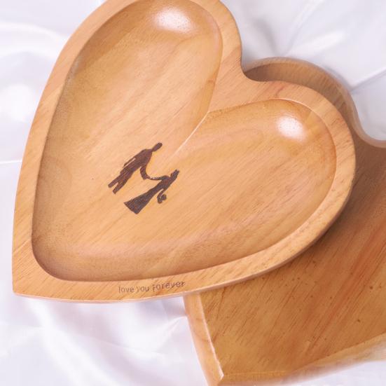 Деревянная молитвенная чаша в форме сердца Yousheng, миска из теста ручной работы, деревенская молитвенная чаша в форме сердца, религиозные подарки на Пасху, Рождество, День благодарения