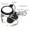 LED Clamp Soldering Iron Stand Helping Clamp Vise Clip Tool Loupe Magnifying Glass Magnifier Crocodile Clip Repair Tool