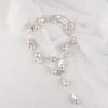 Atria's luxurious and stylish baroque pearl Y-shaped necklace, JONNEJJ0001WH