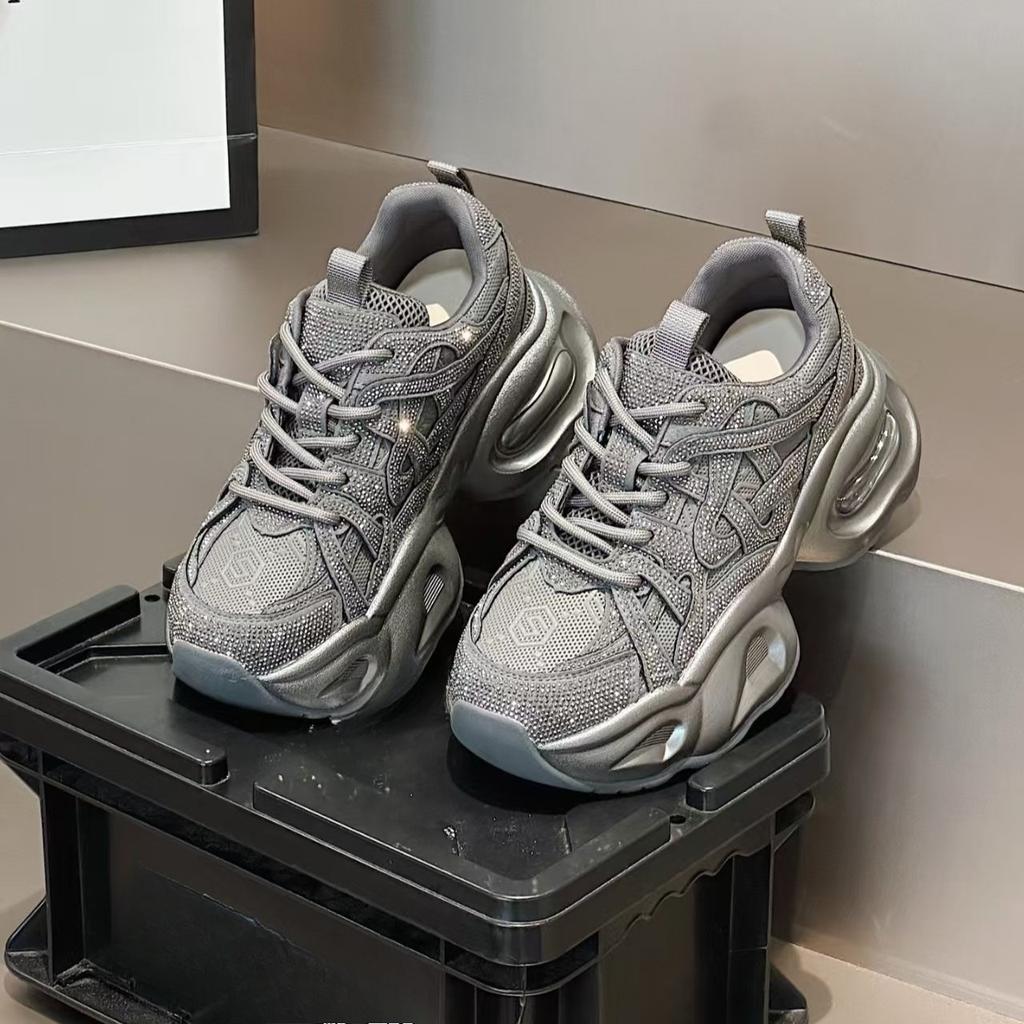 Кроссовки папы, Новый стиль женской повседневной спортивной обуви, Универсальные кроссовки на толстой подошве для бега