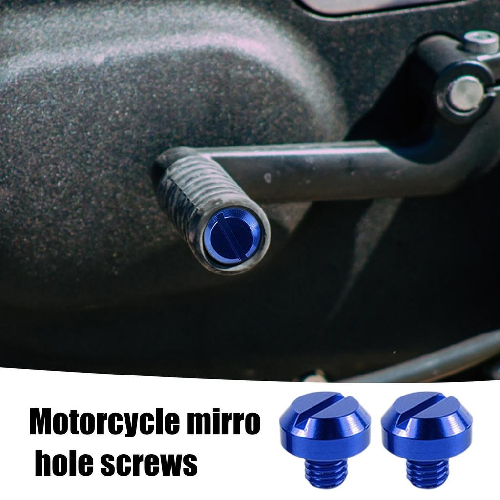 Mirror Hole Cover Cap, Motorcycle Mirror Hole Plug, Bike Hole Plug, Compatible with M8/M10,